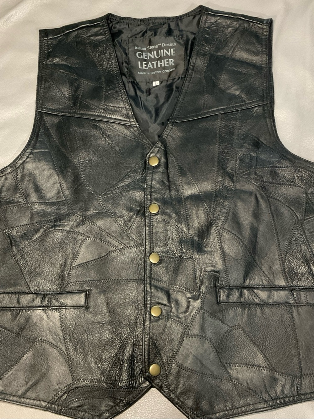 Black Patchwork Vest